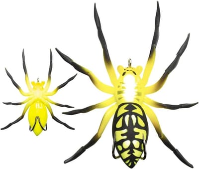 Spider Kunstaas - Vis Lokaas - Vissen op Baars - Zelfrechtende Ballast - 2 Inch - Gifgroen