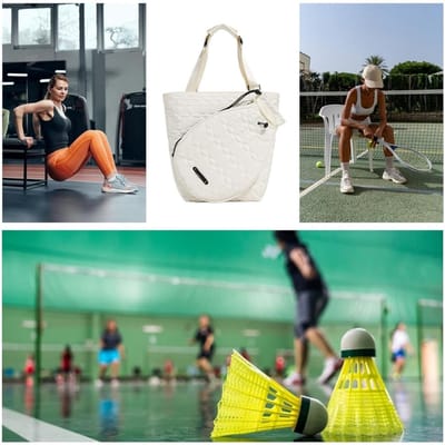 Badmintonracket-tas – Badmintontas – Waterdichte pickleball-tas – Sporttas – Draagtas – Geschikt voor tennisrackets, badmintonrackets en pickleball-rackets – 40 x 40 x 15 cm