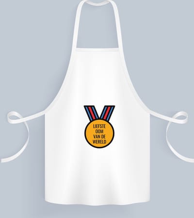 Akyol - liefste oom van de wereld Keukenschort - Oom - de liefste oom - verjaardagscadeau - verjaardag - cadeau - cadeautje voor oom - oom artikelen - kado - geschenk - gift - 82 bij 71 cm