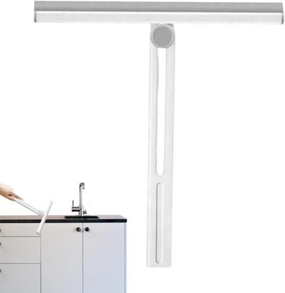 Raamtrekker Douchewisser - Deurwisser Schraper - Badkamer Reinigen - Inklapbaar 180 Graden - 28 x 30 cm - Wit