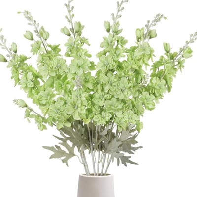 Dailygoods- Nepbloemen 85 cm - Delphinium Kunstbloemen - Zijde - 6 Stuks - Decoratie voor Vaas - Natuurlijk Uitzicht