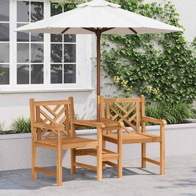 vidaXL - Tuin - Buitenstoelen - 152 - x - 63 - x - 89 - cm - Massief - Teakhout