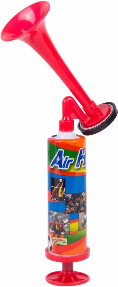 Benson Compacte luchthoornset met handpomp - krachtig geluid - ideaal voor sportevenementen - 32 × 10 × 6 cm