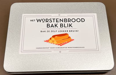 Het Worstenbroodjes Bak Blik • Bak zelf thuis 10 Brabantse worstenbroodjes • Leuk kado!