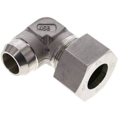 25S & 31mm RVS L-Vorm Snijringkoppeling Lasverbinding 400bar ISO 8434-1
