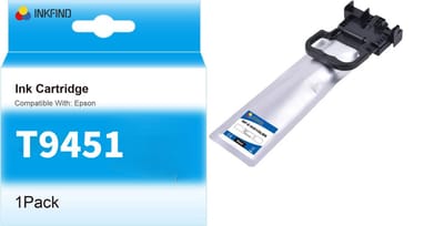INKFIND T9451 Zwart Inktcartridge compatibel met Epson T945 T9451 Hoge Capaciteit - 1-pack Zwart*1