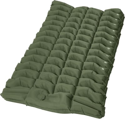 Camping Isomat - Luchtbed - Kamperen - Zelfopblazend met voetpomp - 2 x 1.25 meter - Groen