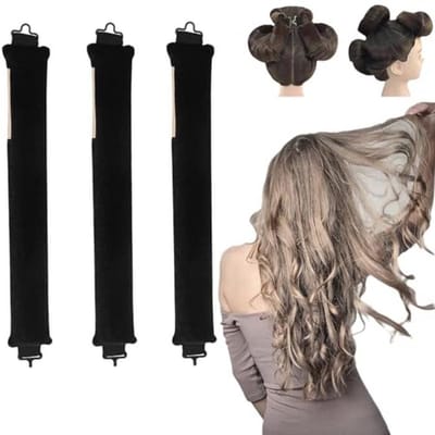Hittevrije Krulbanden voor Slaapgebruik - 3 Stuks, Perfect voor Kort en Lang Haar