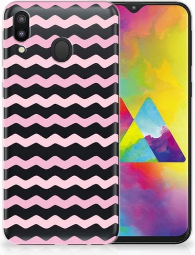 Samsung Galaxy M20 (Power) TPU bumper Waves Roze