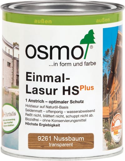 Osmo - HS Plus Enkellaags Glazuur - Beits - 0,75L - Walnoot 9261