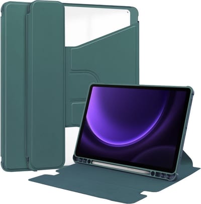 Coverup Tablethoes geschikt voor Samsung Galaxy Tab S10 FE / S9 FE Hoesje - 360° Rotating Folio Book Case met Wake/Sleep - Groen