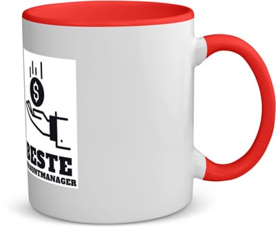 Akyol - beste accountmanager koffiemok - theemok - rood - Beste accountmanager - collega - welkom - afscheid - 350 ML inhoud