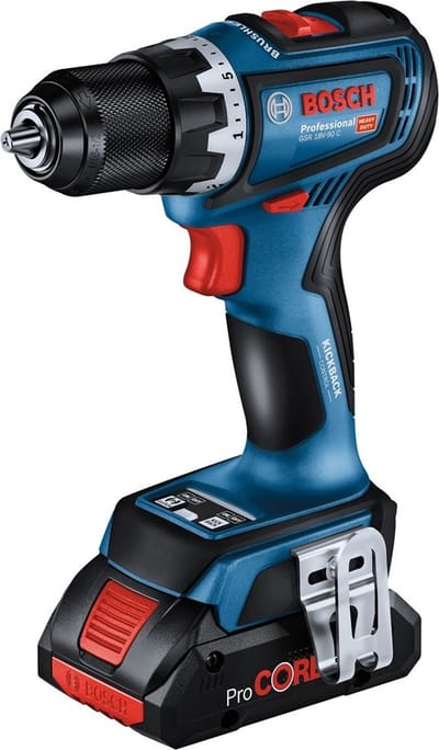 Bosch Professional GSR 18V-90 C 06019K6004 Accu-schroefboormachine 18 V 4.0 Ah Li-ion Incl. 2 accus, Incl. lader, Incl. koffer