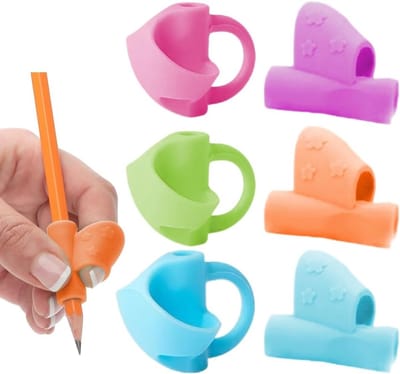 Ergonomische Drie-Punts Grip Hulp voor Kinderen - 6 Stuks, Geschikt voor Links- en Rechtshandigen, Ideaal voor School en Huiswerk