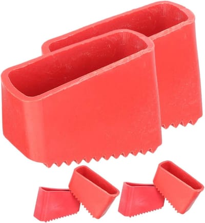Isolatie Laddermatten - Ladderkussens Rubberen Voetdoppen - Vloeren Beschermen - Antislip Stabiliteit - 5.5x3.8cm - Rood