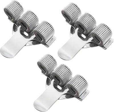 Multifunctionele penhouder set van 3, zilveren penclips met drie gaten, handig voor verpleegkundigen en kantoorgebruik, compact en praktisch