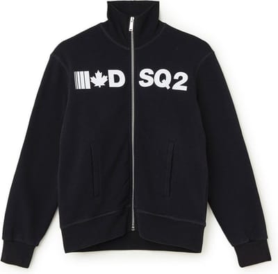 Dsquared2 Sweatvest met logoprint - Zwart - Maat 140