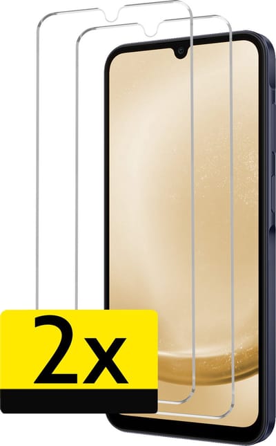 Screenprotector - Geschikt voor Samsung Galaxy A25 - 2 Stuks - Extra Sterk - Beschermglas - Gehard Glas - Tempered Glass - Screen Protector