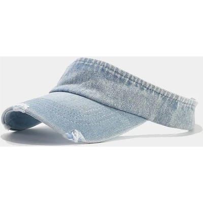 Lente en Zomer Denim Effen Vizieren Baseballpet Verstelbare Zonneklep Voor Mannen en Vrouwen 05 56-61cm wear hemelsblauwe kleur