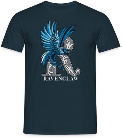 Harry Potter Ravenclaw Coat of Arms Monochrome T-Shirt Heren