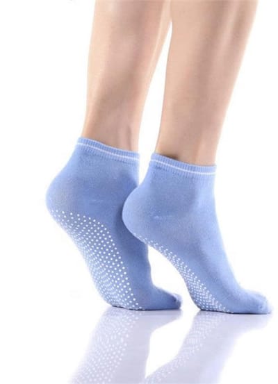 Yogasokken - Sportsokken - Anti slip sokken - Pilates - Teensokken - Gripsokken - Antislip - Fitness socks - Tegen uitglijden - Maat 36-40 - Blauw - Jonyx