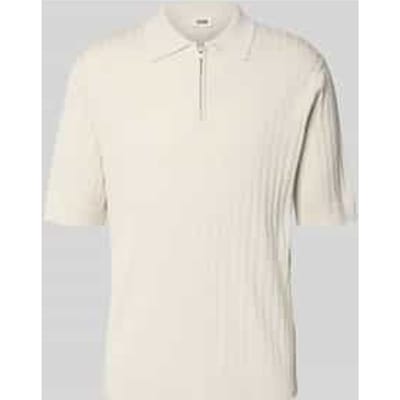 regular fit poloshirt met korte ritssluiting