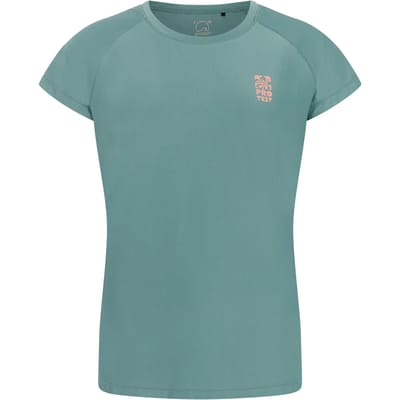 Protest PRTMagia - UV Shirt Korte Mouw Dames - Korte mouwen - Ronde hals - Loose fit - Oranje