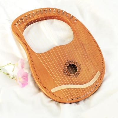 Harpe Lyre à 16 Cordes 19 7 Cordes Bois d'Acajou Harpe Portable Avec Sac Instrument de Musique Piano Avec Cordes de Rechange