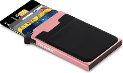Walletstreet Uitschuifbare Pasjeshouder CB Plus collection-Walletstreet Aluminium Creditcardholder/Creditcardhouder Card Protector Anti-Skim/ RFID Card Protector 7 Pasjes – Roze/Pink