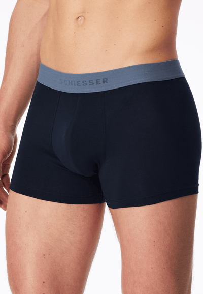 Schiesser 3PACK Shorts Trunk - 95/5 Multipacks Onderbroek - blauw, lichtblau, groenblauw