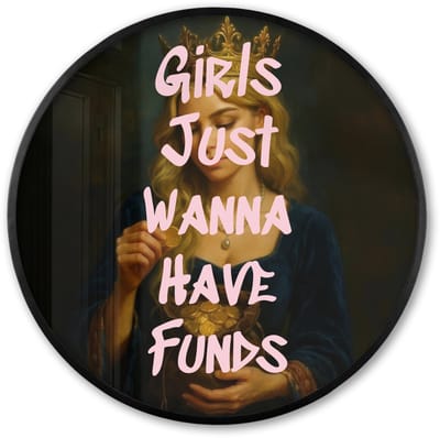 Poster in lijst Rond - Fotolijst 60x60 cm - Posters - Kroon - Vrouw - Jurk - Opvallend - Ronde posterlijst zwart - Decoratie - Wanddecoratie woonkamer - Muurdecoratie slaapkamer