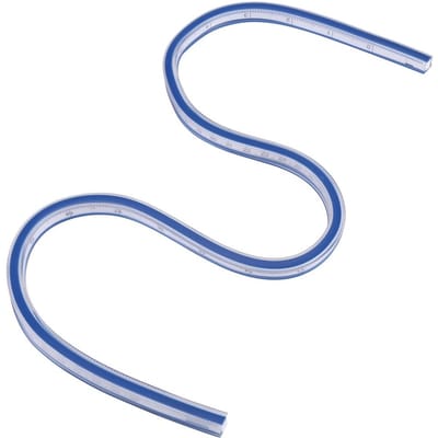 Allecto - Flexibele Plastic Boogliniaal - Teken- en Meetgereedschap - 60cm - Ideaal voor Creatieve Projecten - Perfect voor Quilten en Ontwerpen