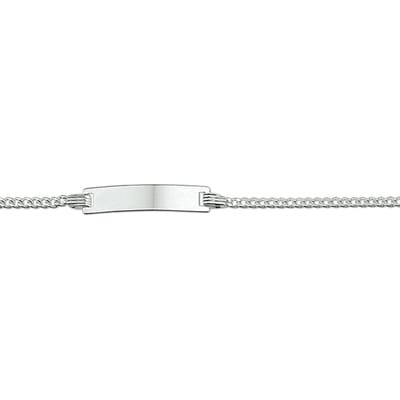 Zilver Gerhodineerde Graveerarmband gourmet plaat 4 1321351 11 cm