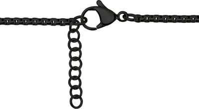 Quiges RVS Halsketting Ankerketting Zwart 42cm (+4cm verstelbaar) - EPK100