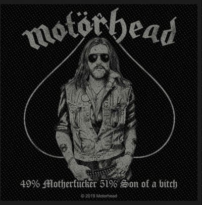 Motorhead - 49% Motherfucker Patch - Zwart