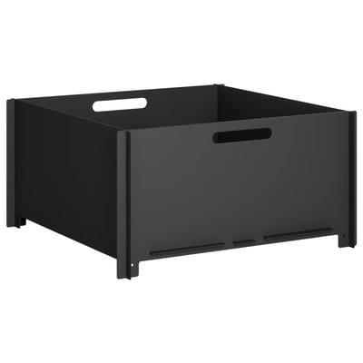 vidaXL - Vuurkorf - Zwart - 60 - x - 60 - x - 30 - cm - Staal