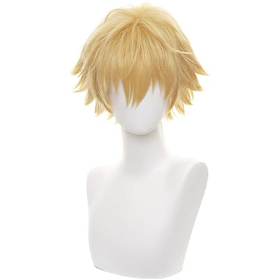 Angel Devil voor Chainsaw Man Pony Lang Oranje Bruin Cosplay Pruiken Halloween Kostuum Feest Volwassen Haar Pruik beige