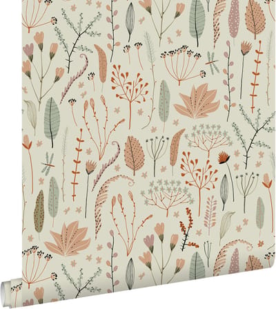 ESTAhome behang veldbloemen vergrijsd blauw - 50 x 900 cm - 131164