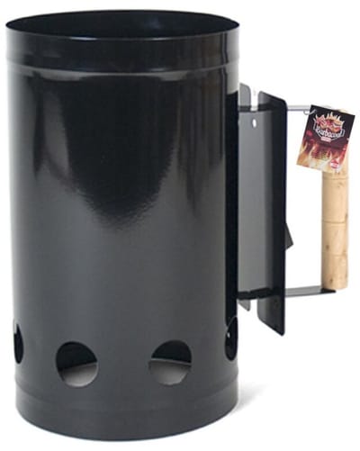 Gerimport BBQ/Barbecue starter bucket zwart - Houtskool en brikettenstarter - Barbecue aansteken
