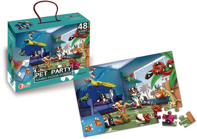 Puzzel van 48 delen Jumbo Party huisdieren - Puzzel van 48 delen
