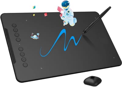 DnA® Tekentablet - Grafisch Tekentablet voor Illustratie & Design - Professioneel Tekentablet voor Illustratie - Zwart - 35cm x 22cm x 1cm