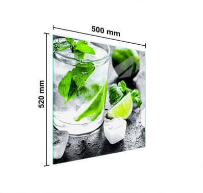 TMK ArtDeko - Glasbeschermingsplaat - 50x52 cm - Limoen Design