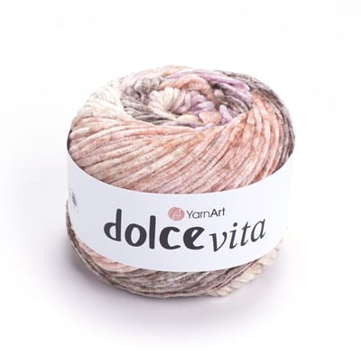 YarnArt Dolce Vita Chenille Verloopgaren - 100% Micropolyester - voor Truien en Vesten Haken en Breien - 150g / 260m - Kleur 3404