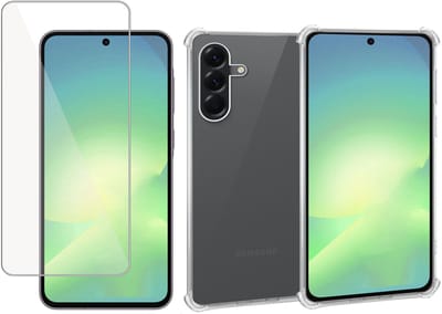 ChiGuard Hoesje & Screenprotector geschikt voor Samsung A56 / A36 – Gehard Glas Cover + Shock Proof Case - Transparant