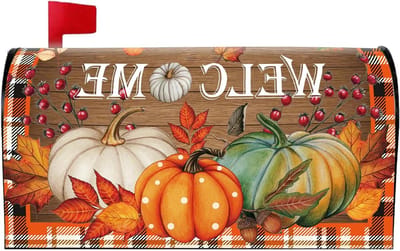 Brievenbushoes - Magnetisch Decor - Tuindecoratie - Waterdicht Oxford Doek - 55 x 45 cm - Oranje