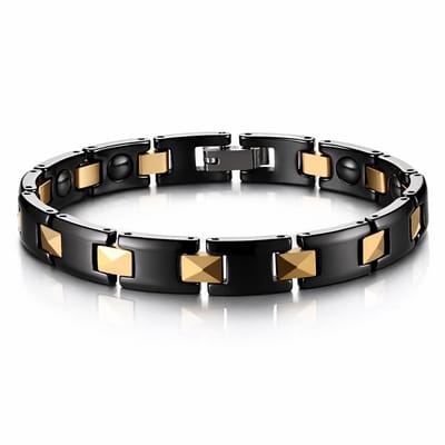 Keramische armband Magnetisch Zwart Goudkleurig