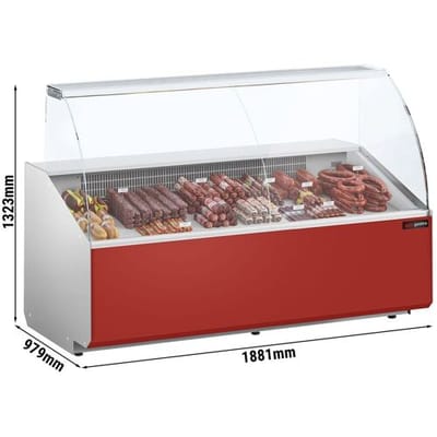 GGM Gastro Kühltheke - 1900mm - Frontblende Dunkelrot