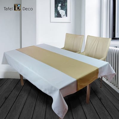 Tafel-Deco Tafelloper kleur goud 40x140 cm, Kerst