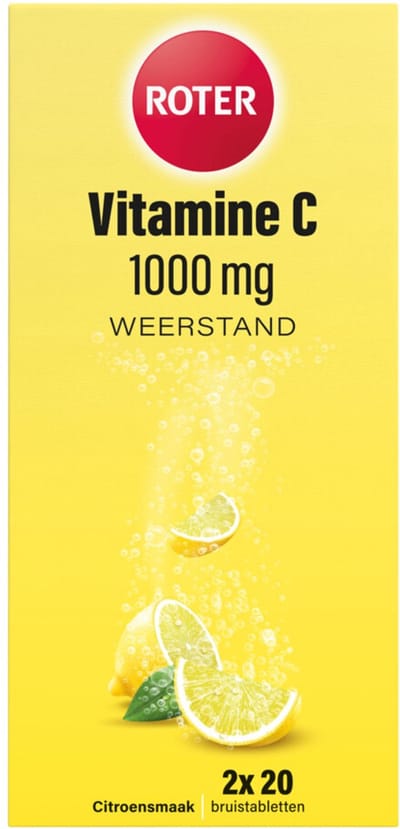 Roter Vitamine C Bruis 1000 mg Citroen - 4 x 2 x 20 bruistabletten - Voordeelverpakking