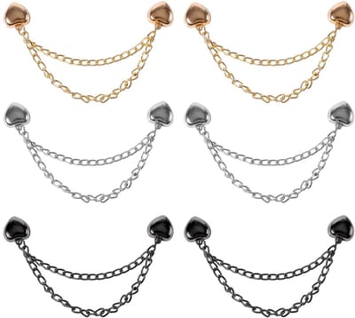 Dailygoods- Kledingclips 6 Stuks - Magnetische Kledingclips - Multifunctionele Knoopclips - Aluminiumlegering - Sterk Metaal - Voor Sjaals/Hijab